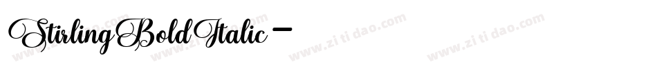 StirlingBoldItalic字体转换