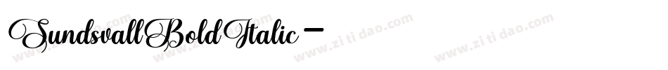 SundsvallBoldItalic字体转换
