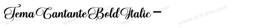 TemaCantanteBoldItalic字体转换
