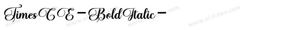 TimesCE-BoldItalic字体转换