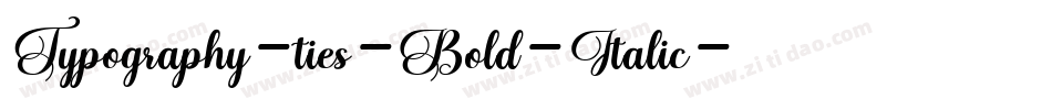 Typography-ties-Bold-Italic字体转换