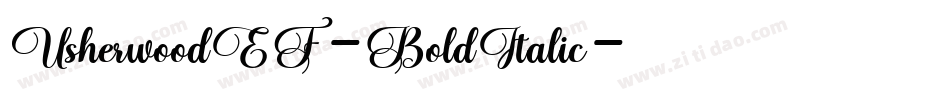 UsherwoodEF-BoldItalic字体转换