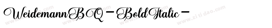 WeidemannBQ-BoldItalic字体转换