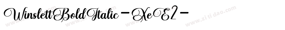 WinslettBoldItalic-XeE2字体转换