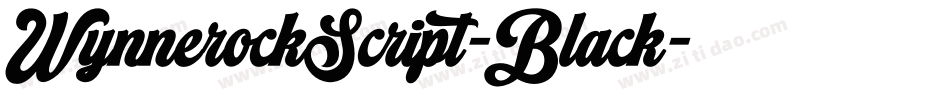 WynnerockScript-Black字体转换