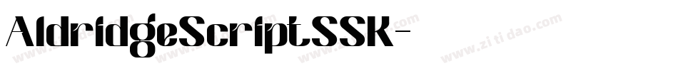 AldridgeScriptSSK字体转换