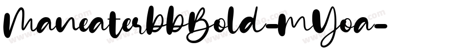 ManeaterbbBold-mYoa字体转换