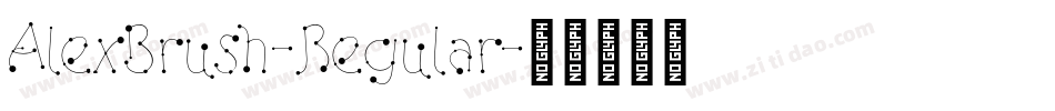 AlexBrush-Regular字体转换