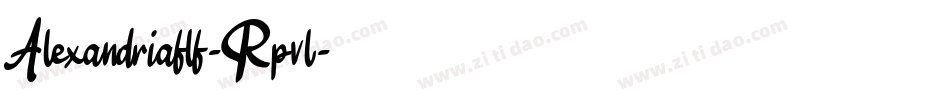 Alexandriaflf-Rpvl字体转换