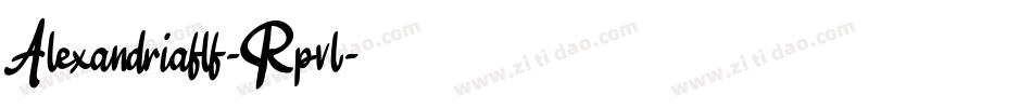 Alexandriaflf-Rpvl字体转换