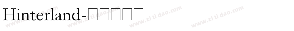 Hinterland字体转换