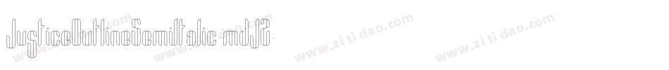 JusticeOutlineSemiItalic-mdJ2字体转换