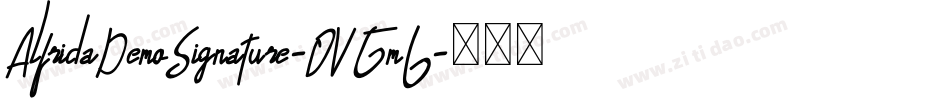 AlfridaDemoSignature-OVGm6字体转换