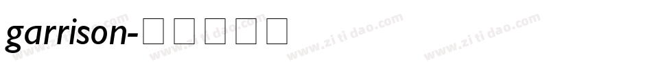 garrison字体转换