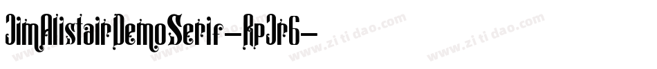 JimAlistairDemoSerif-RpJr6字体转换