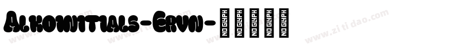 Alkoinitials-Ervn字体转换