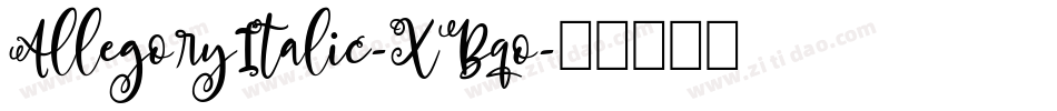 AllegoryItalic-XBqo字体转换