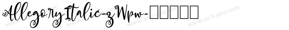 AllegoryItalic-zWpw字体转换