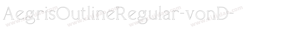 AegrisOutlineRegular-vonD字体转换