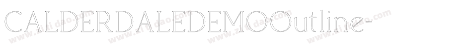 CALDERDALEDEMOOutline字体转换 CALDERDALEDEMOOutline字体转换
