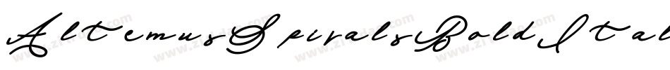 AltemusSpiralsBoldItalic字体转换