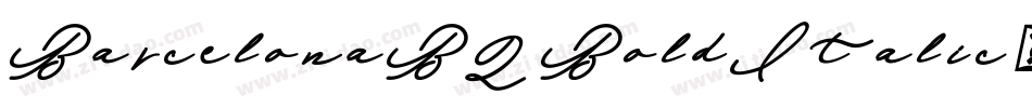BarcelonaBQ-BoldItalic字体转换