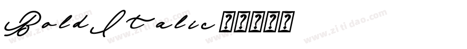 BoldItalic字体转换