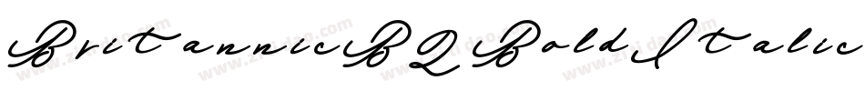 BritannicBQ-BoldItalic字体转换