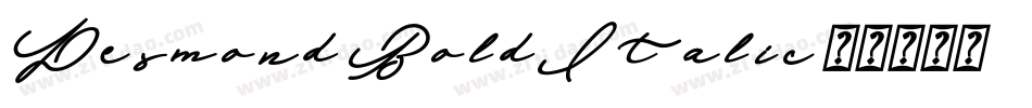 Desmond-BoldItalic字体转换