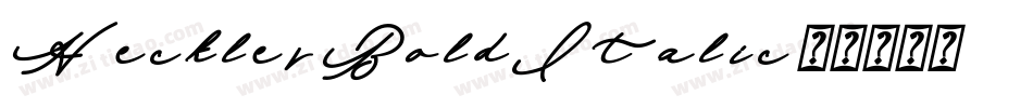 Heckler-BoldItalic字体转换