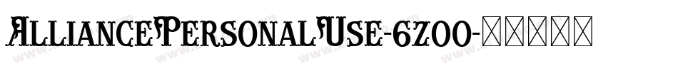 AlliancePersonalUse-6z0o字体转换