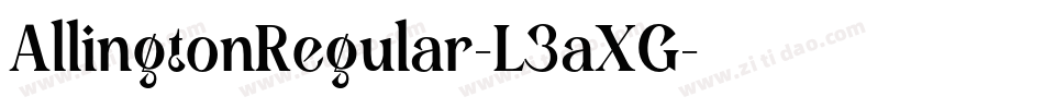 AllingtonRegular-L3aXG字体转换