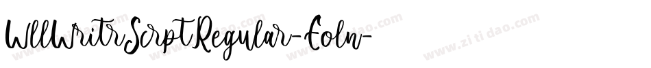 WllWritrScrptRegular-Eoln字体转换