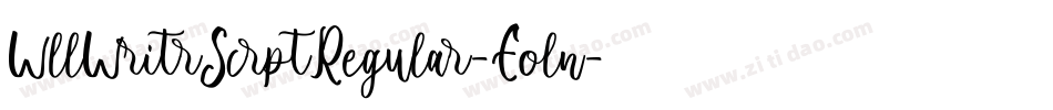 WllWritrScrptRegular-Eoln字体转换