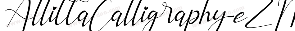 AllittaCalligraphy-eZMnB字体转换