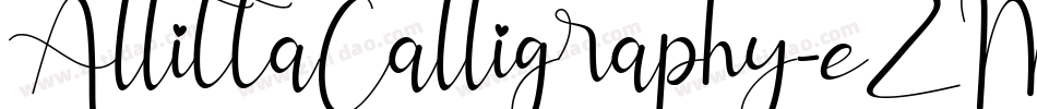 AllittaCalligraphy-eZMnB字体转换