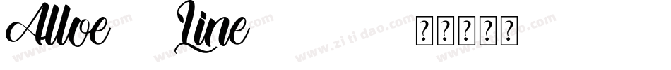 Alloe-Line-2字体转换