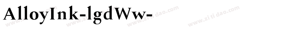 AlloyInk-lgdWw字体转换