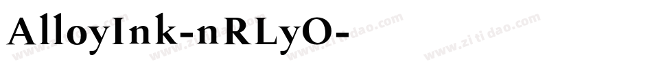 AlloyInk-nRLyO字体转换