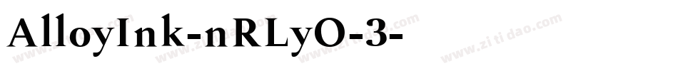 AlloyInk-nRLyO-3字体转换