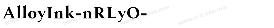 AlloyInk-nRLyO字体转换