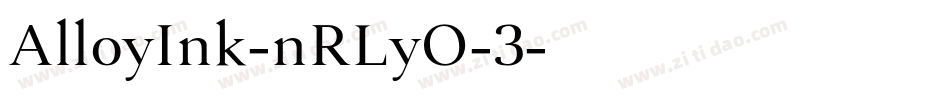 AlloyInk-nRLyO-3字体转换