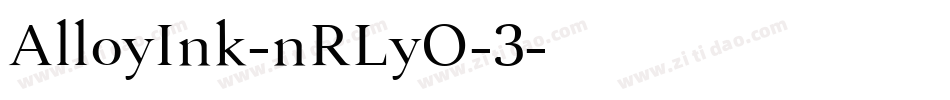 AlloyInk-nRLyO-3字体转换