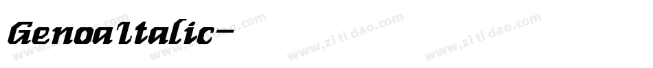GenoaItalic字体转换