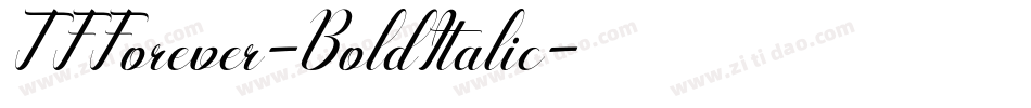 TFForever-BoldItalic字体转换