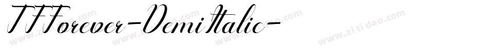 TFForever-DemiItalic字体转换