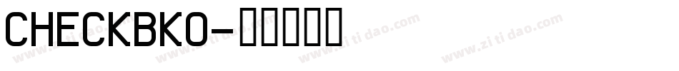 CHECKBK0字体转换