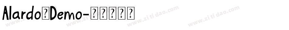 Alardo_Demo字体转换
