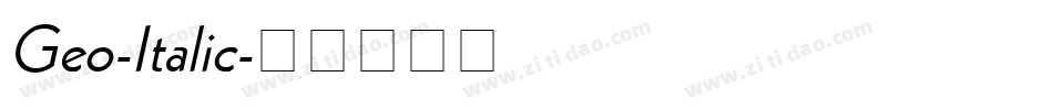 Geo-Italic字体转换