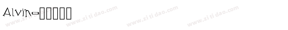 Alvin字体转换